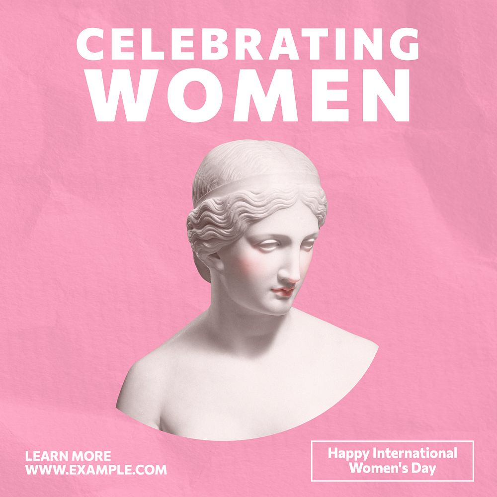 Celebrating women Instagram post template, editable text