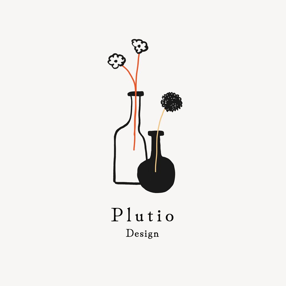 Home decor logo template, editable text