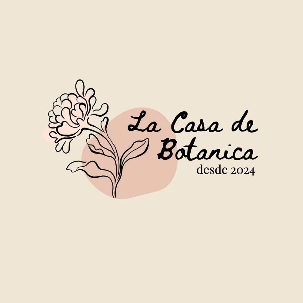 Flower shop logo template, editable text