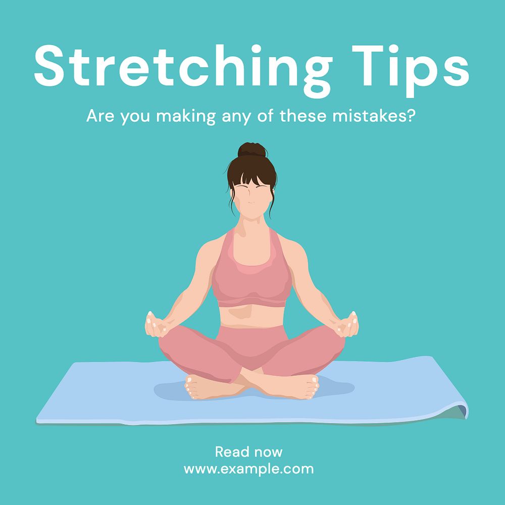 Stretching Instagram post template, editable text