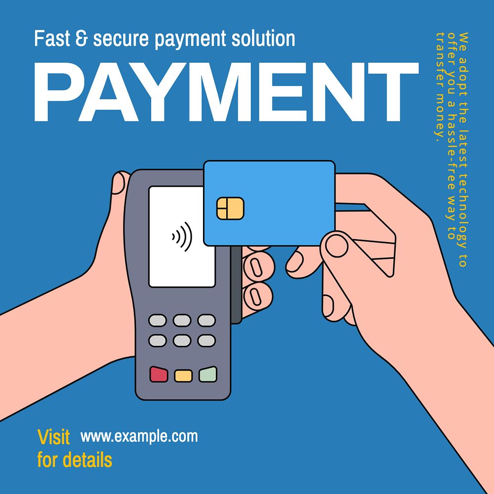 Indust payment Instagram post template, editable text