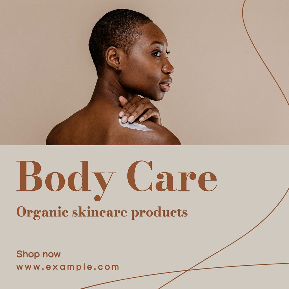 Body care Instagram post template, editable text