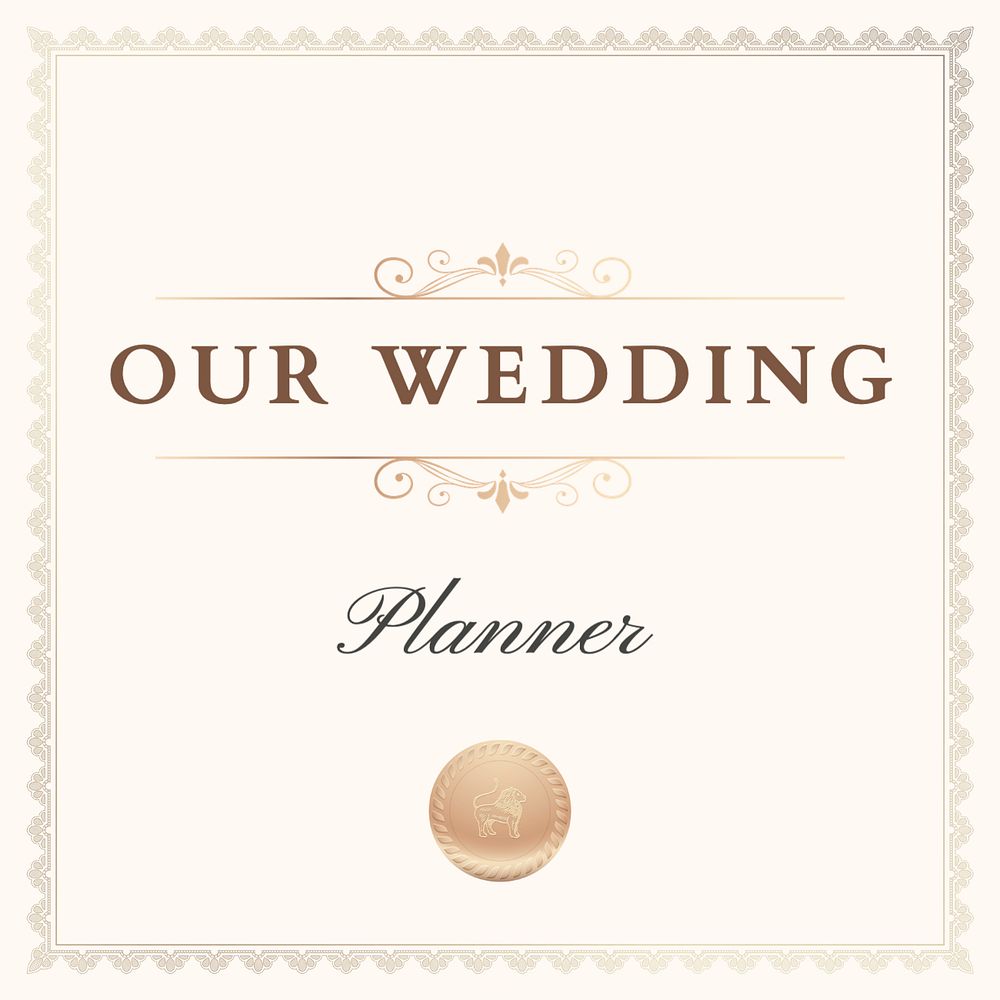 Wedding planner Instagram post template, editable text