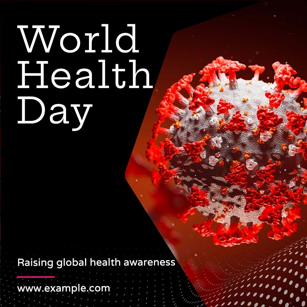 World Health Day Instagram post template, editable text