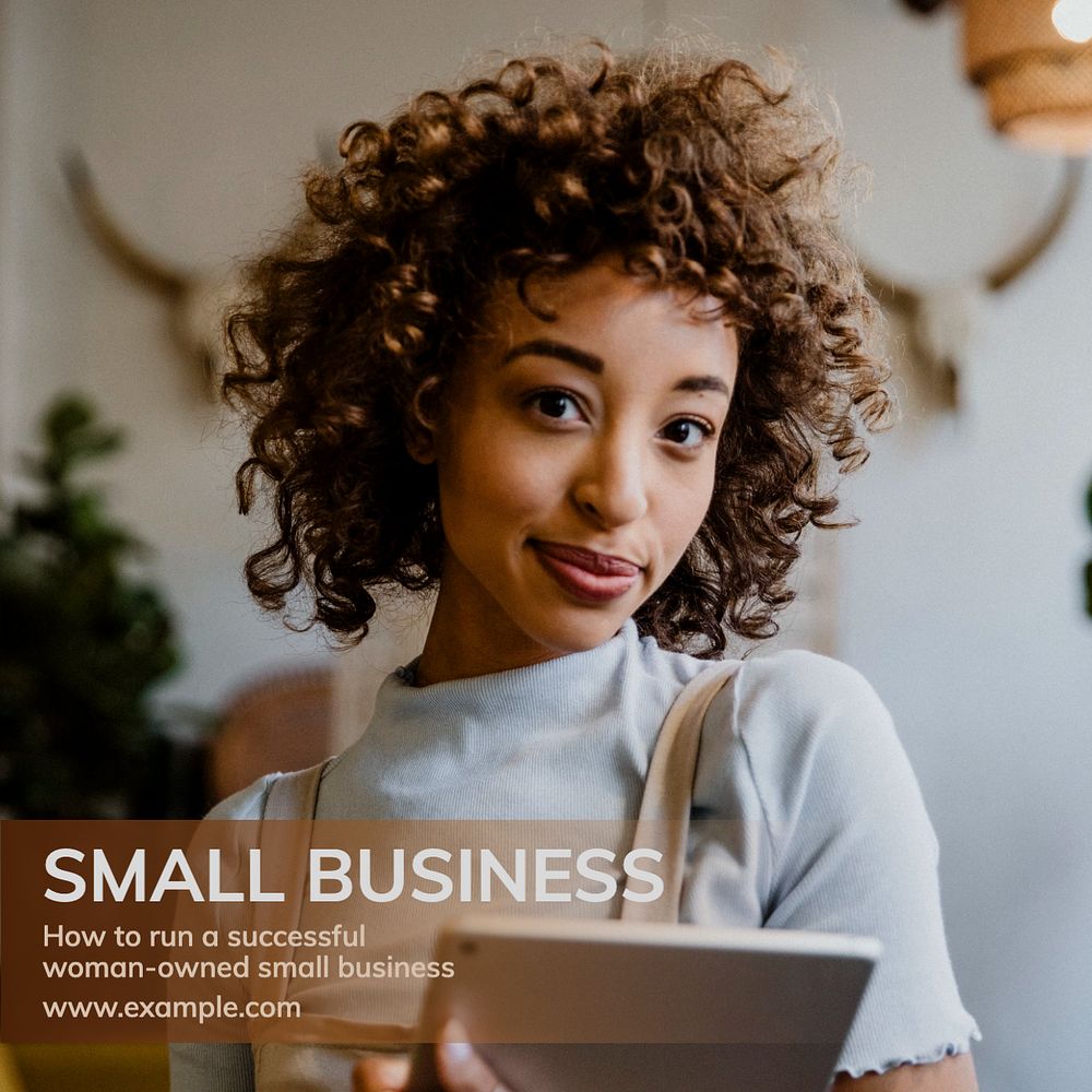 Small business Instagram post template, editable text
