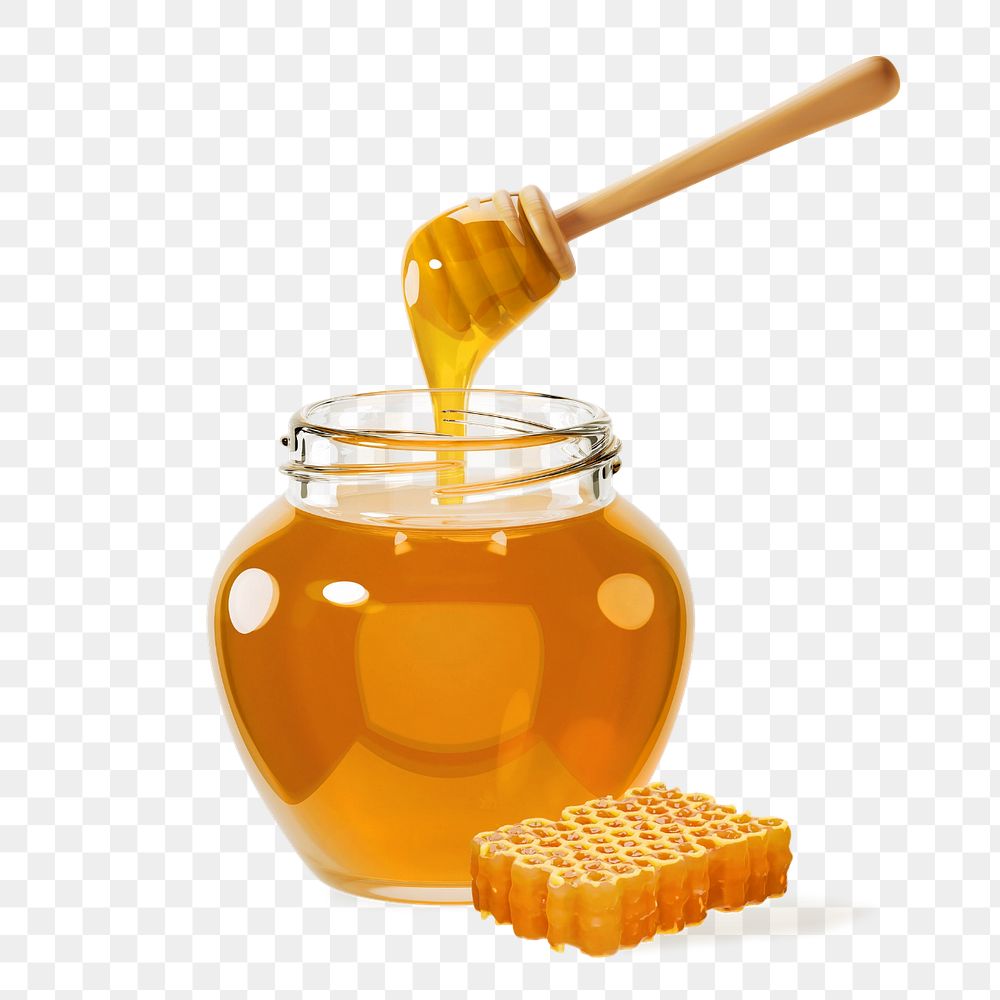 3D honey jar, element editable illustration