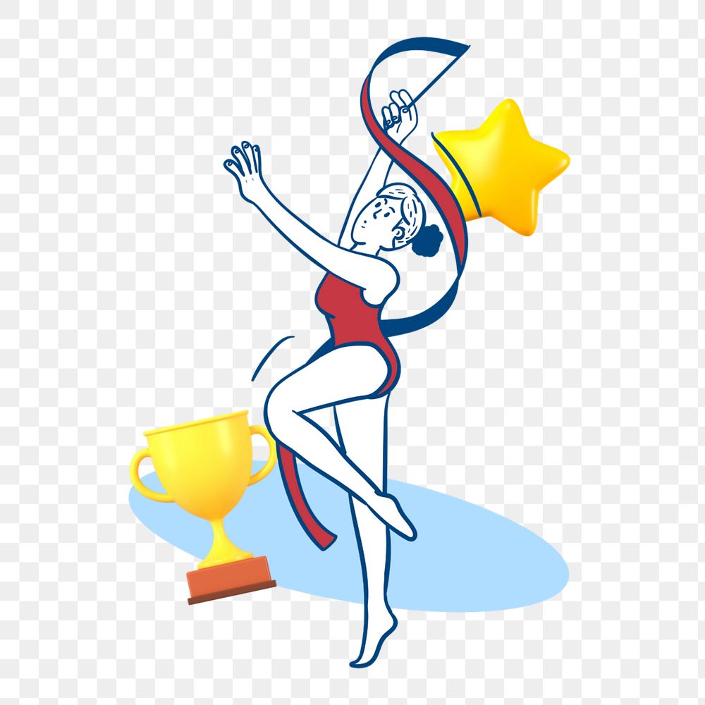 Gymnastics competition png sticker, transparent background