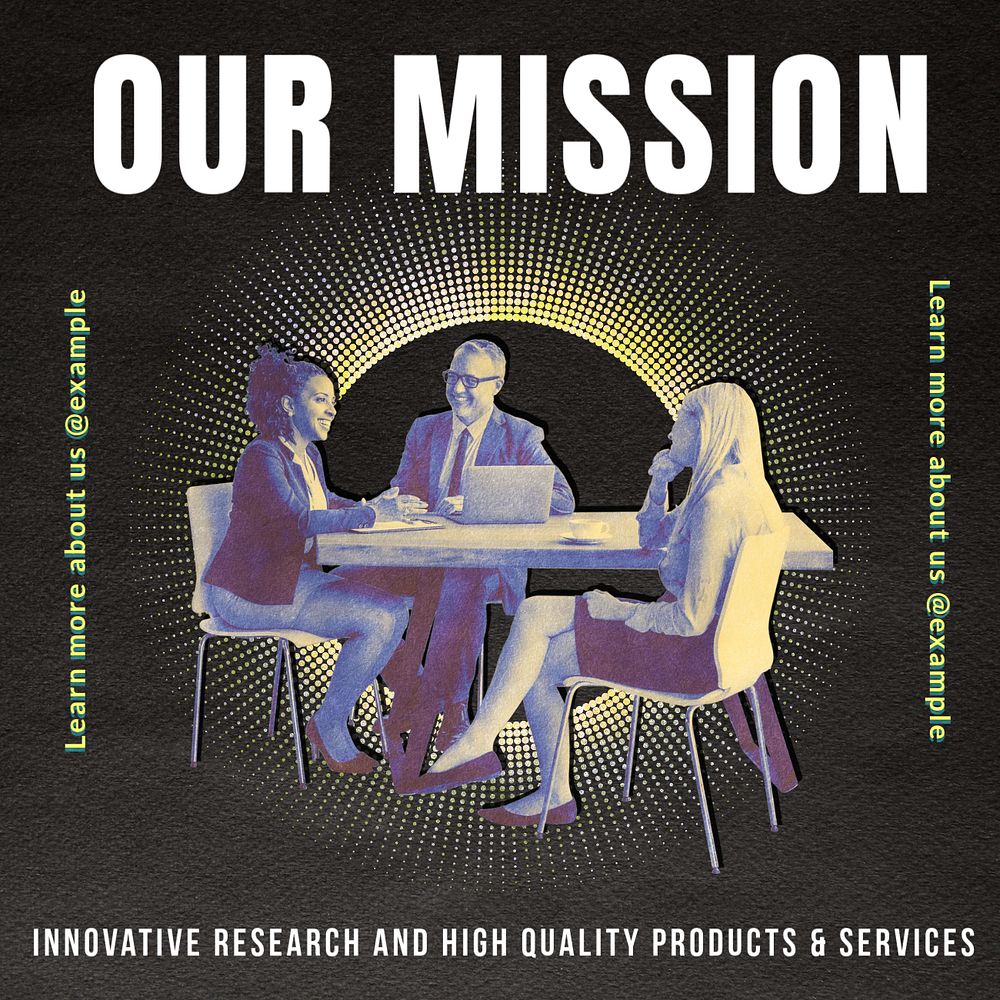 Our mission Facebook post template, editable design