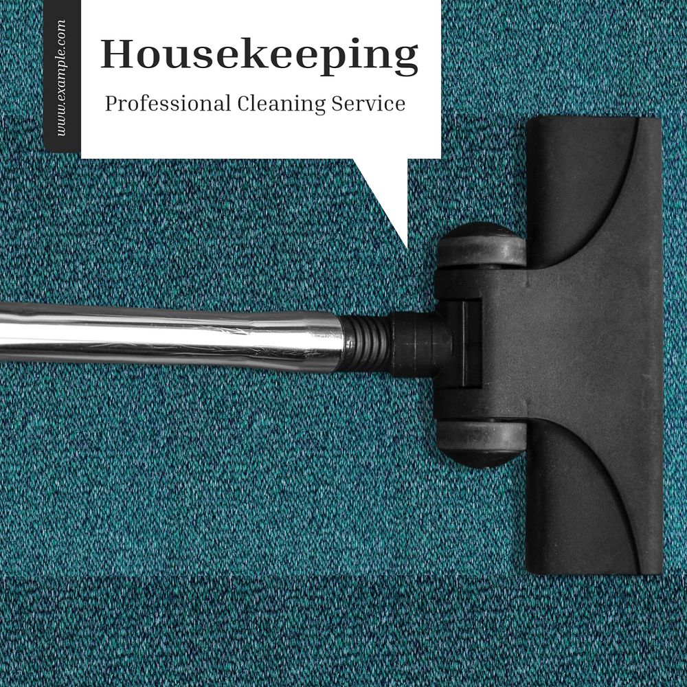 Housekeeping service Instagram post template, editable text