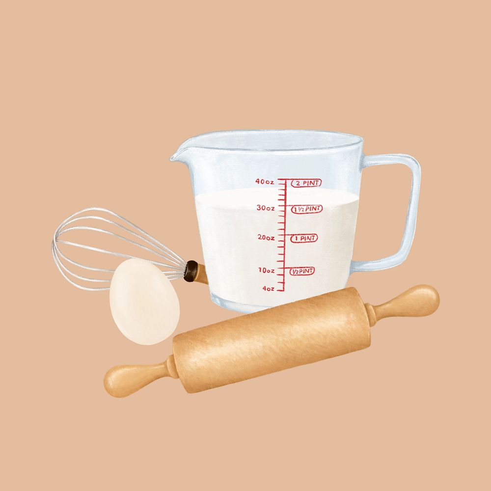 Cooking preparation aesthetic illustration background, editable design
