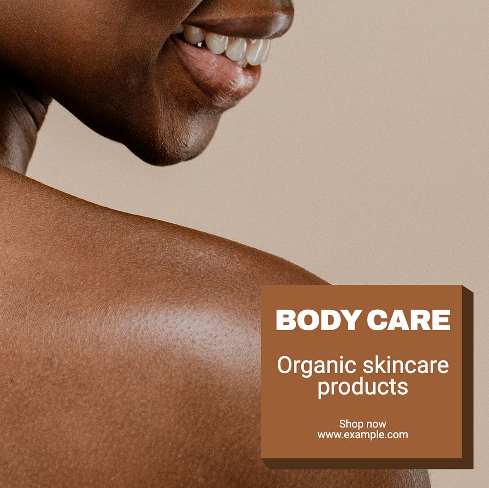 Body care Instagram post template, editable text