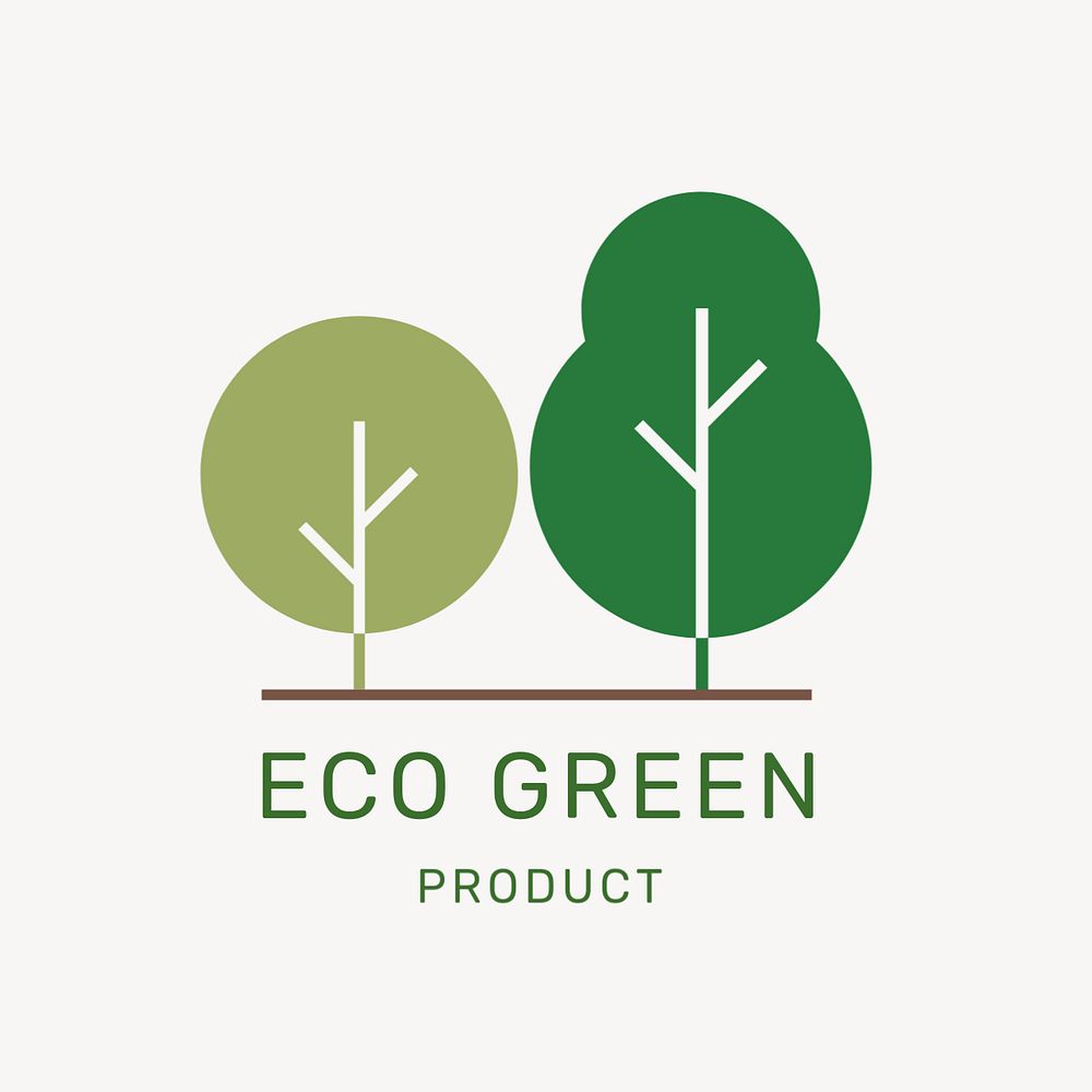 Eco business editable logo, line art design