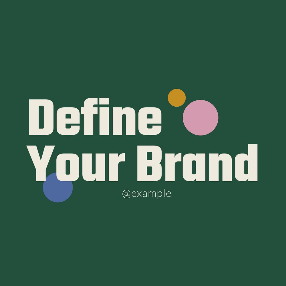 Define your brand Instagram post template, editable text