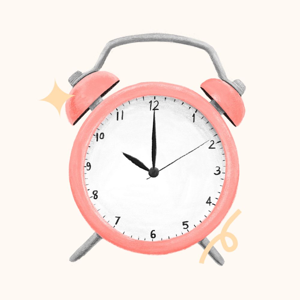 Time clock aesthetic illustration background, editable design