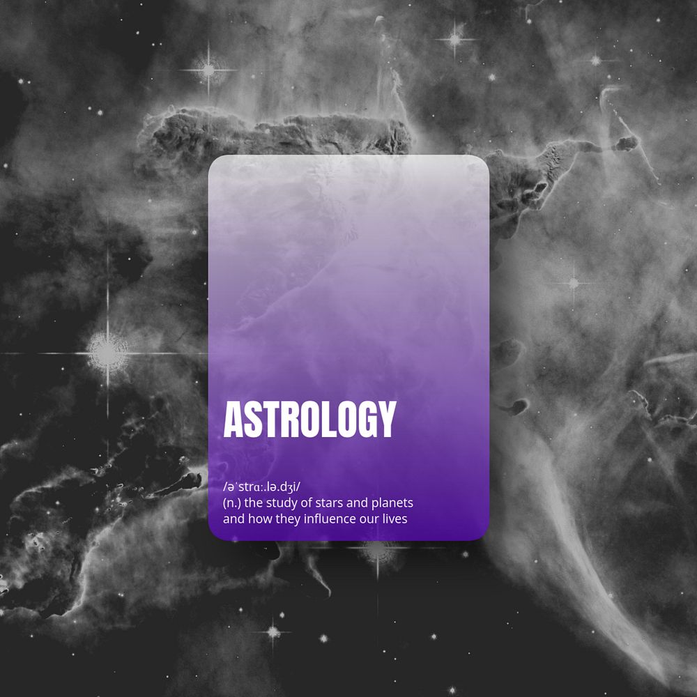 Astrology Instagram post template, editable text