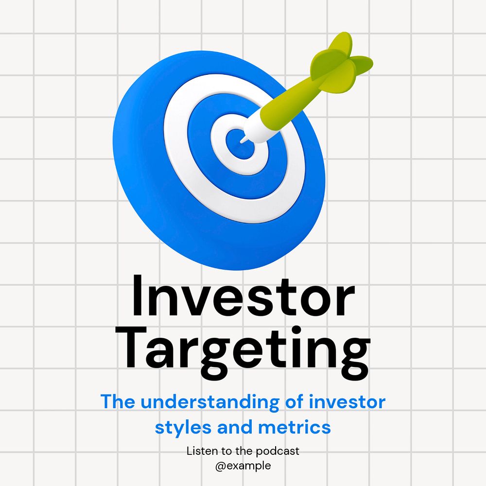 Investor targeting Instagram post template, editable text