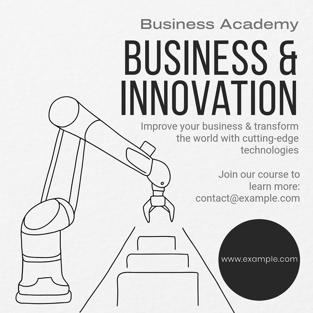 Business innovation Instagram post template, editable text