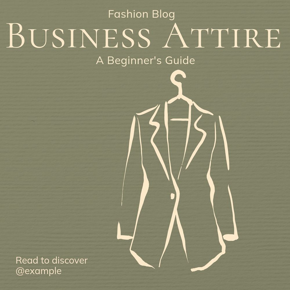 Business clothes Instagram post template, editable text