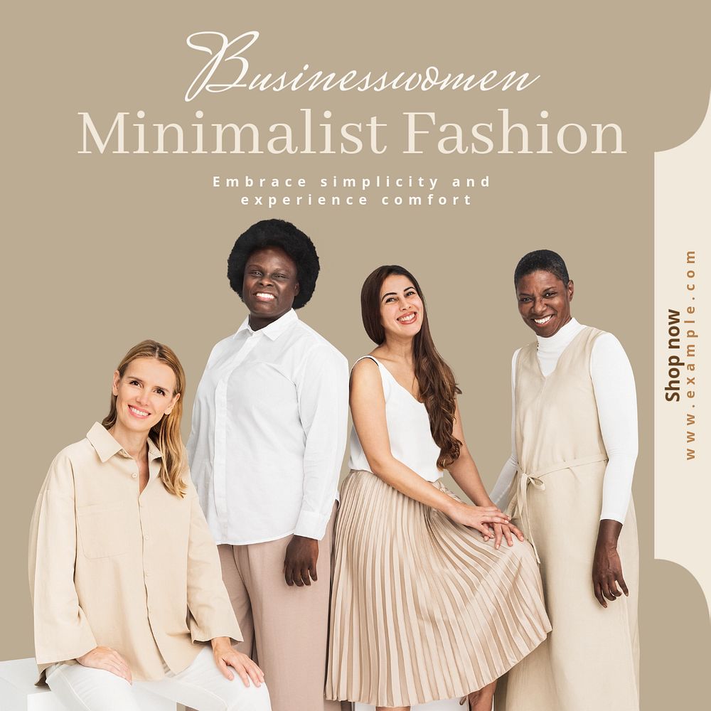 Minimalist fashion Instagram post template, editable text