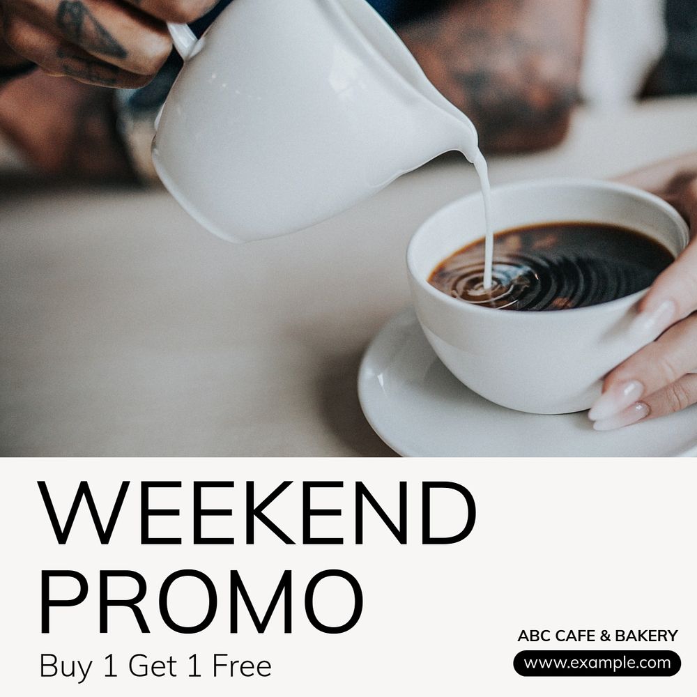 Weekend promotion   Instagram post template, editable text