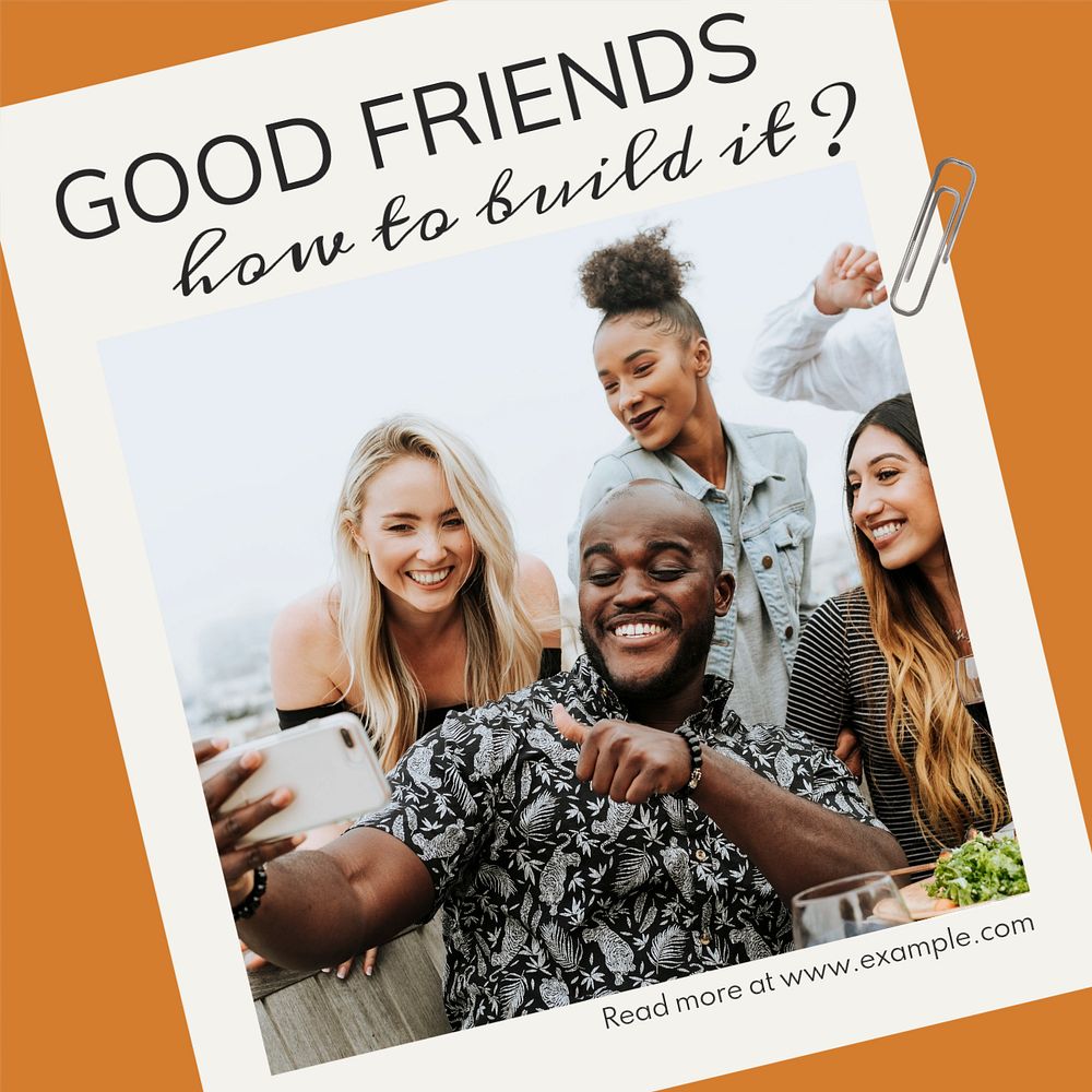 Good Friends Facebook post template, editable design