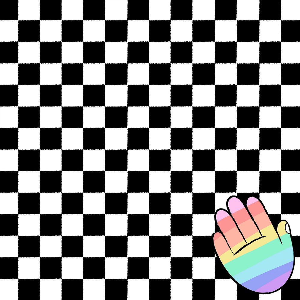 Rainbow hand illustration, LGBTQ+ pride empowerment editable design