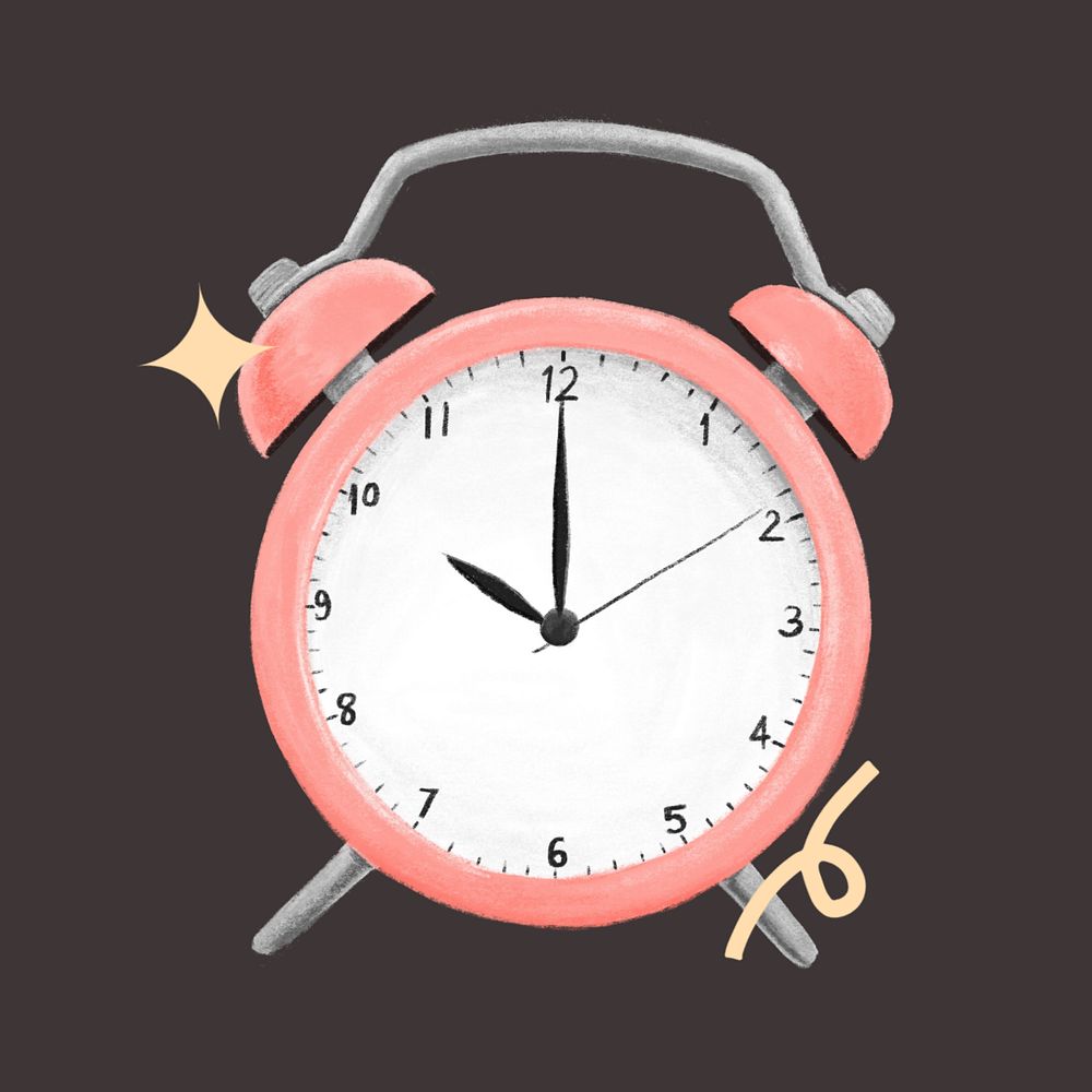 Time clock aesthetic illustration background, editable design