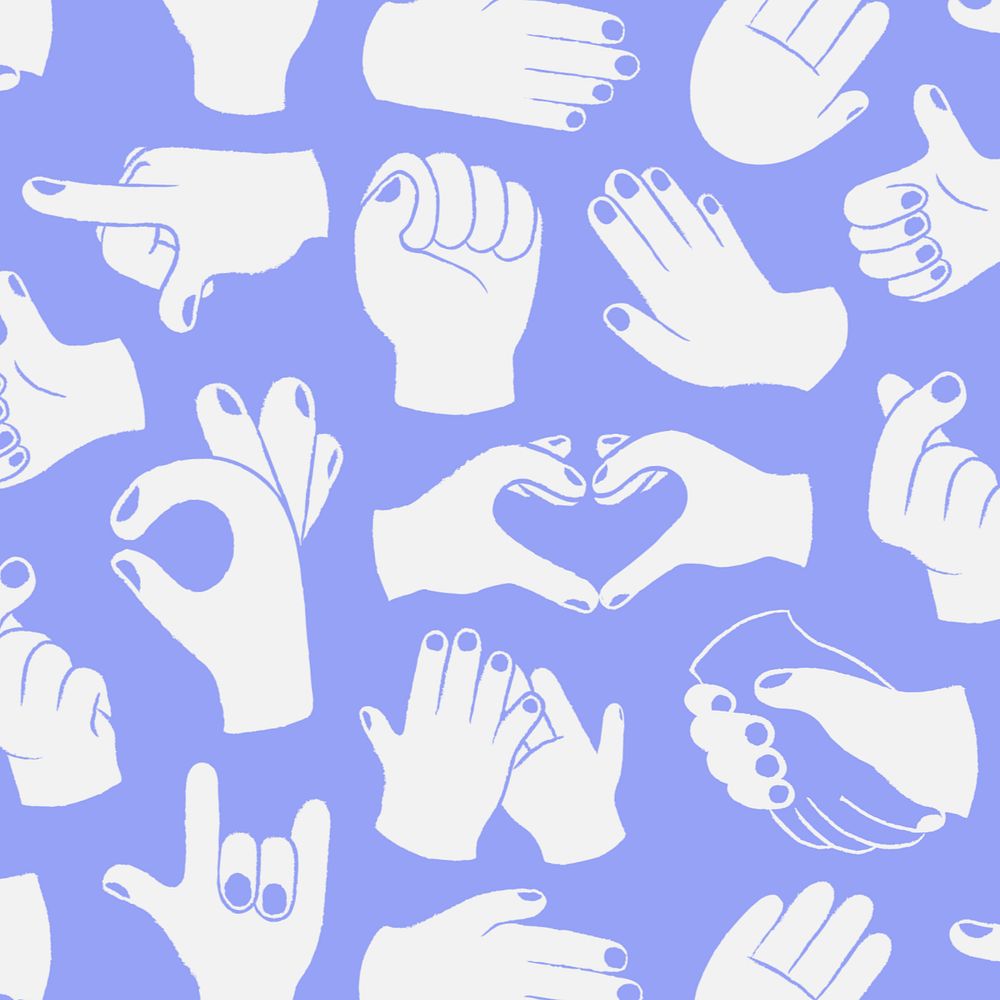 Hand sign illustration, cute gesture editable design