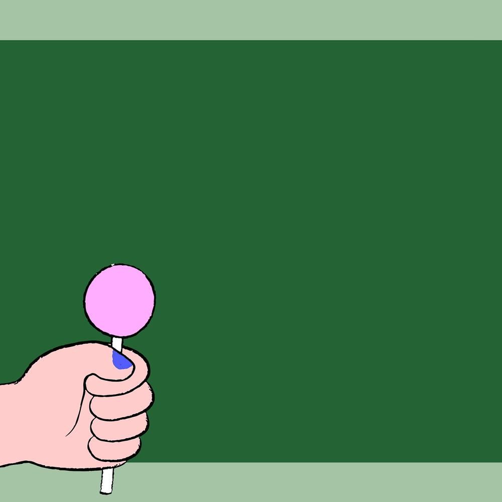 Hand holding lollipop, sharing child editable design