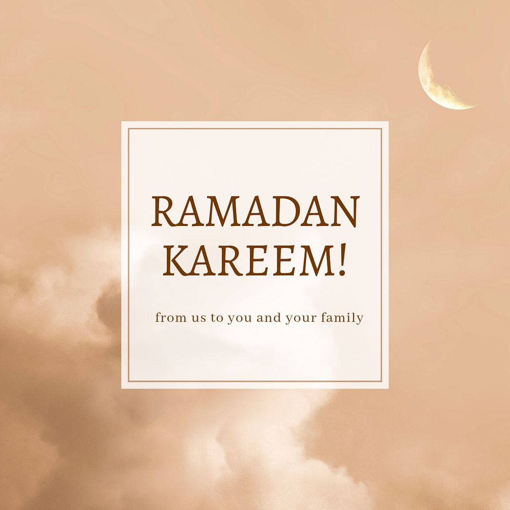 Ramadan Kareem Instagram post template, editable text