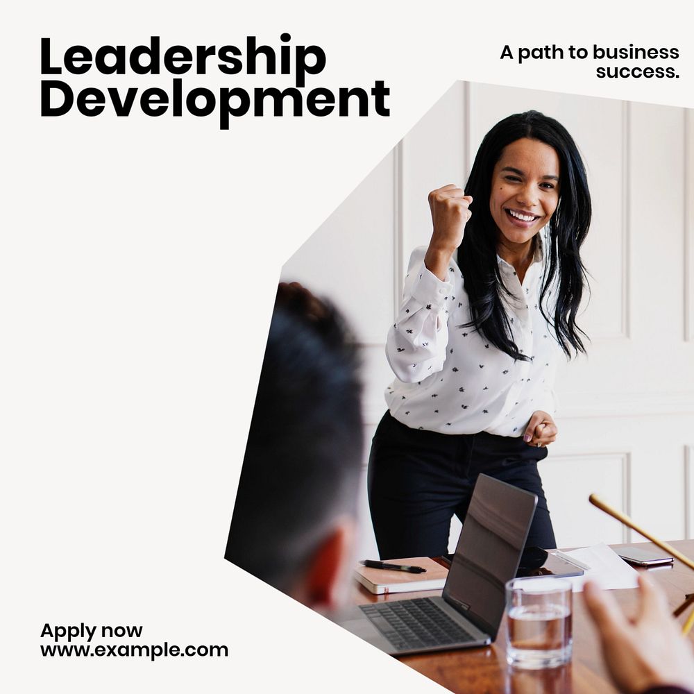 Leadership development Instagram post template, editable text