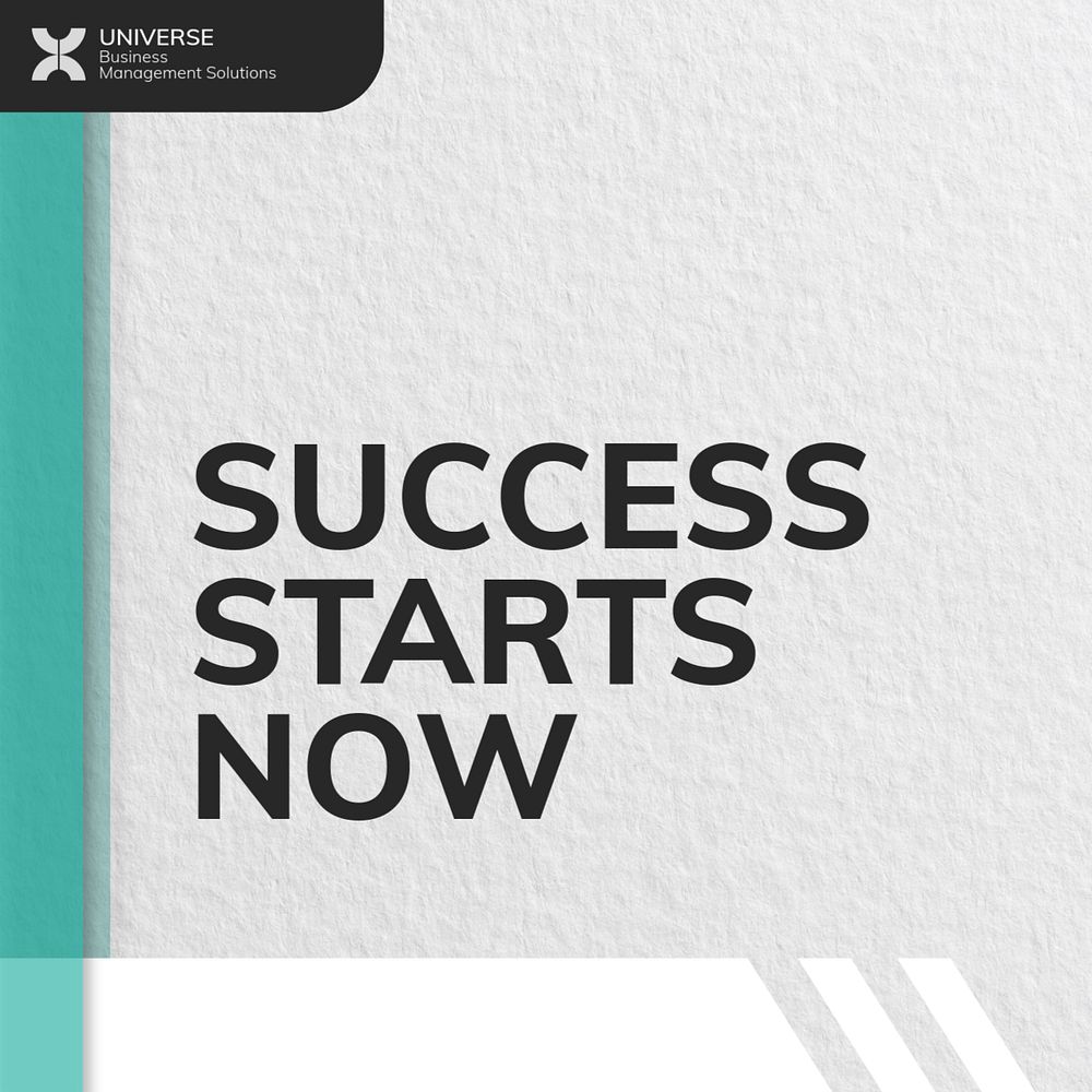 Success starts now Instagram post template, editable text