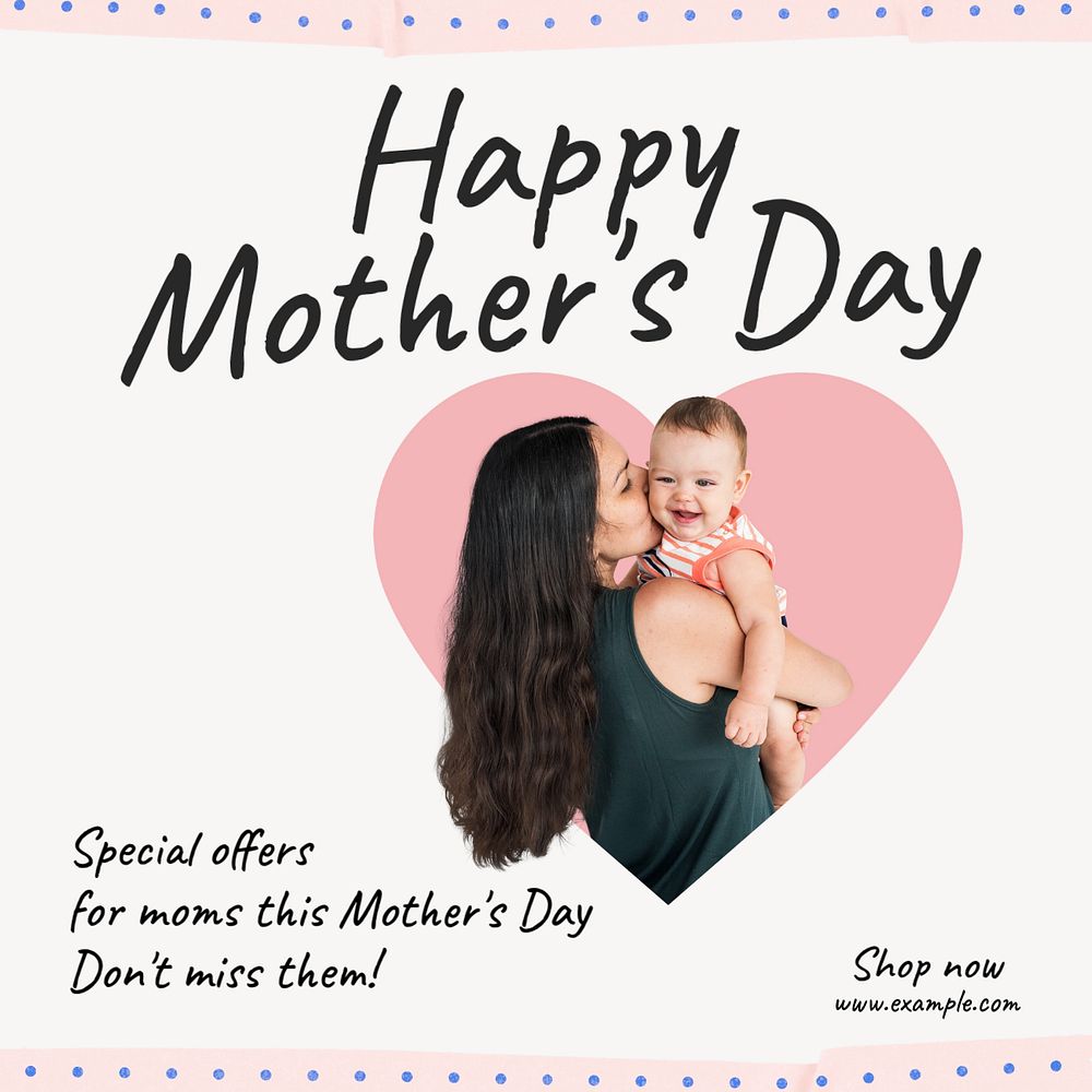 Happy mother's day  Instagram post template, editable text