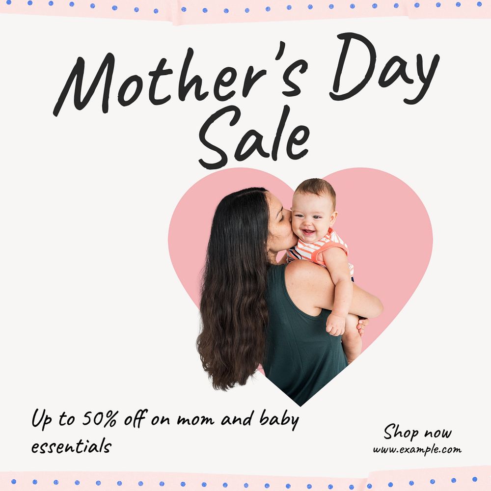 Mother's day sale  Instagram post template, editable text