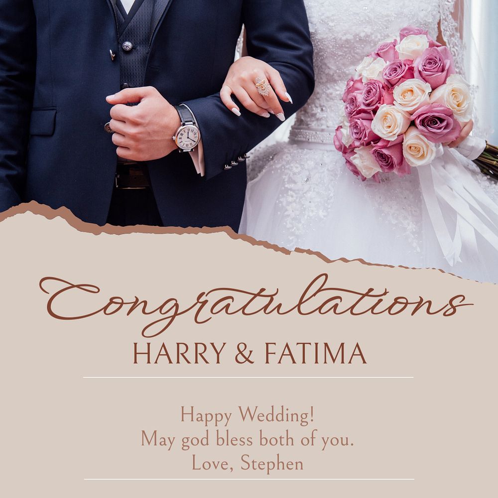 Congratulations  Instagram post template, editable text