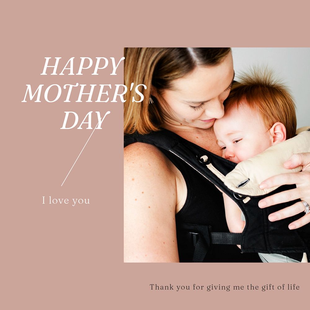 Happy mother's day  Instagram post template, editable text