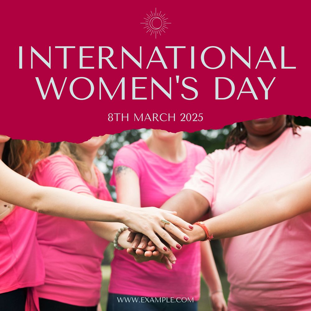 Women's day event   Instagram post template, editable text