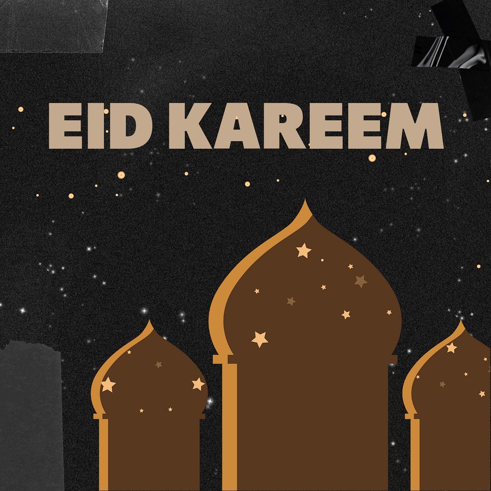 Eid Kareem  Instagram post template, editable text