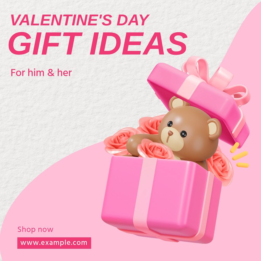 Gift ideas  Instagram post template, editable text