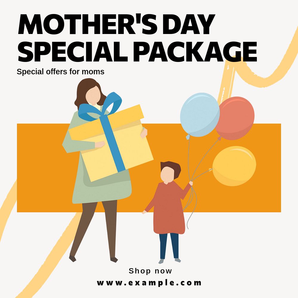 Mother's day special Instagram post template, editable text