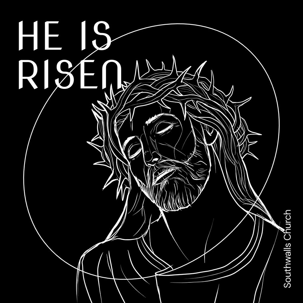 Jesus is risen Instagram post template, editable text