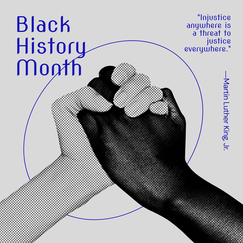 Black history month  Instagram post template, editable text