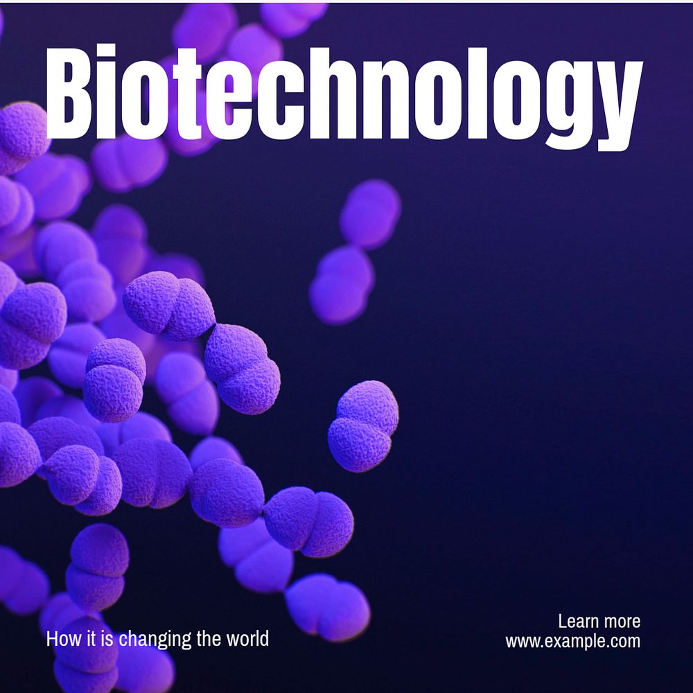 Biotechnology Instagram post template, editable text