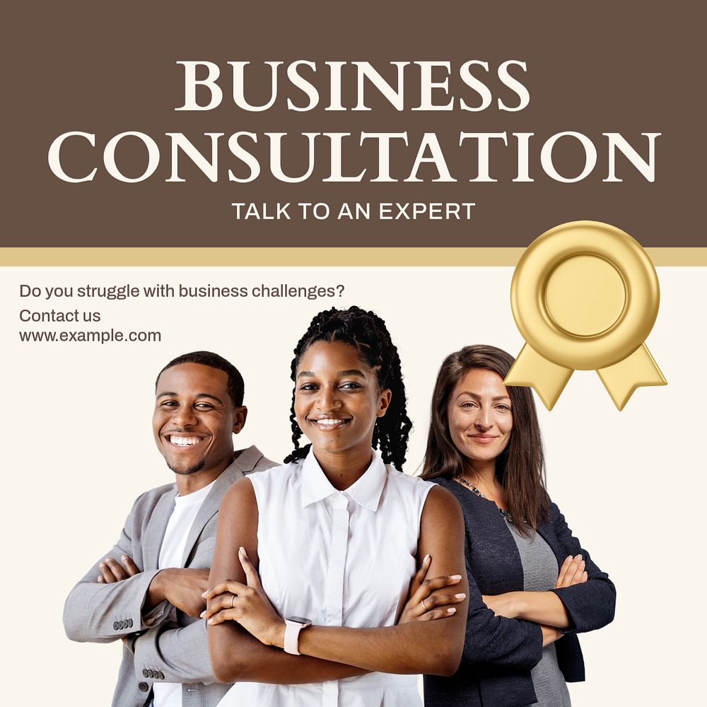 Business consultation  Instagram post template, editable text