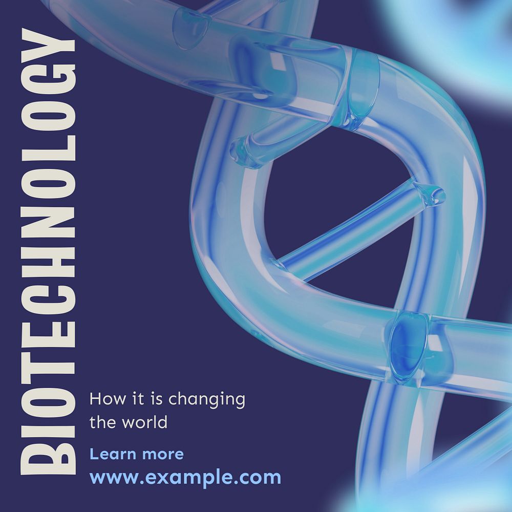 Biotechnology Instagram post template, editable text