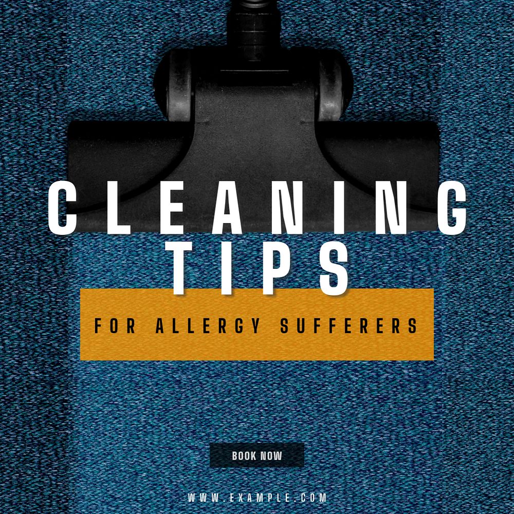 Cleaning tips Instagram post template, editable text