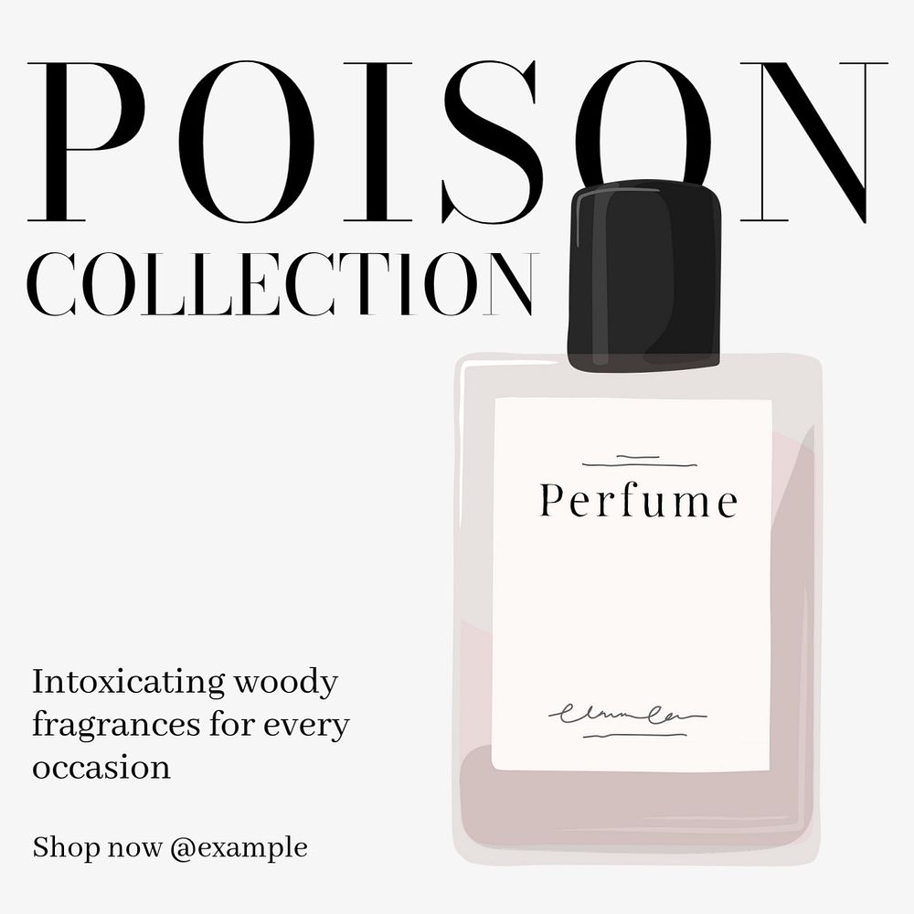 Poison collection  Instagram post template, editable text