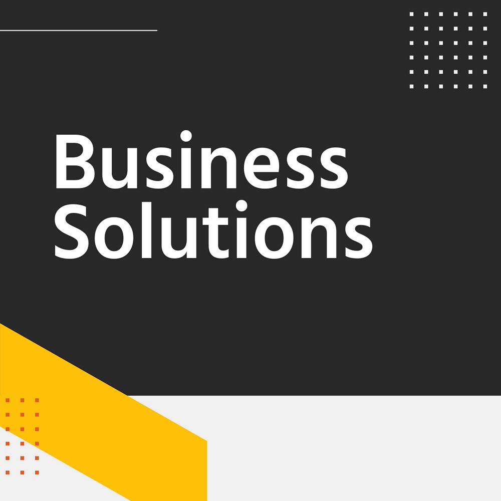 Business Solutions Instagram post template, editable text