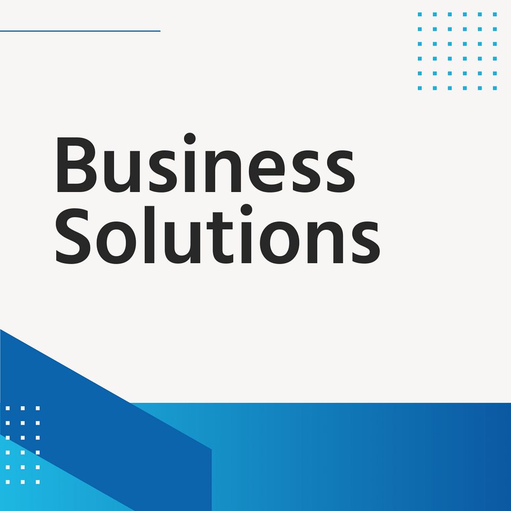 Business Solutions Instagram post template, editable text