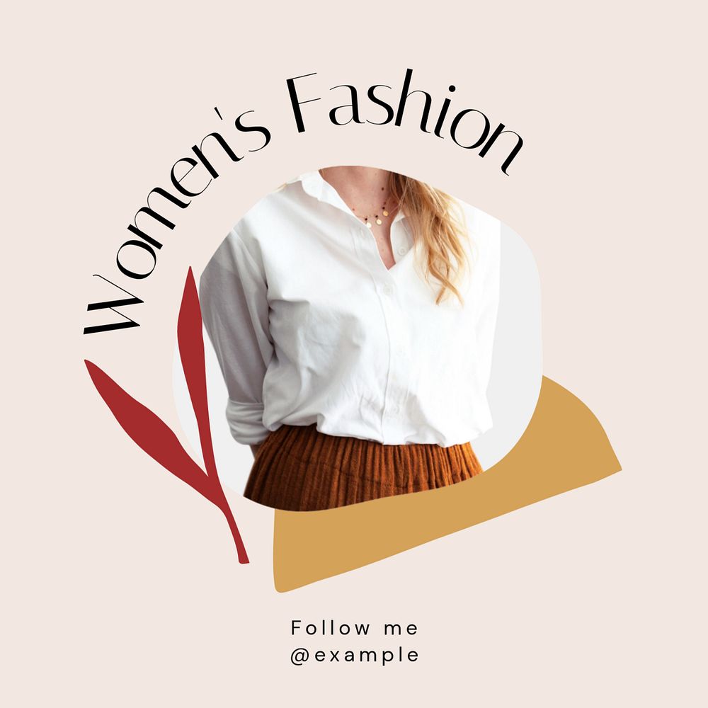 Women's business fashion post template, editable social media design